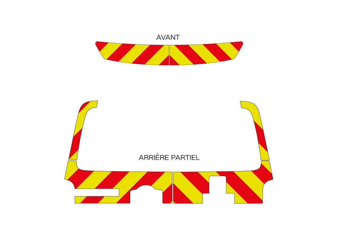 Kit de balisage prédécoupé POMPIER AVERY PEUGEOT EXPERT 2016-2023